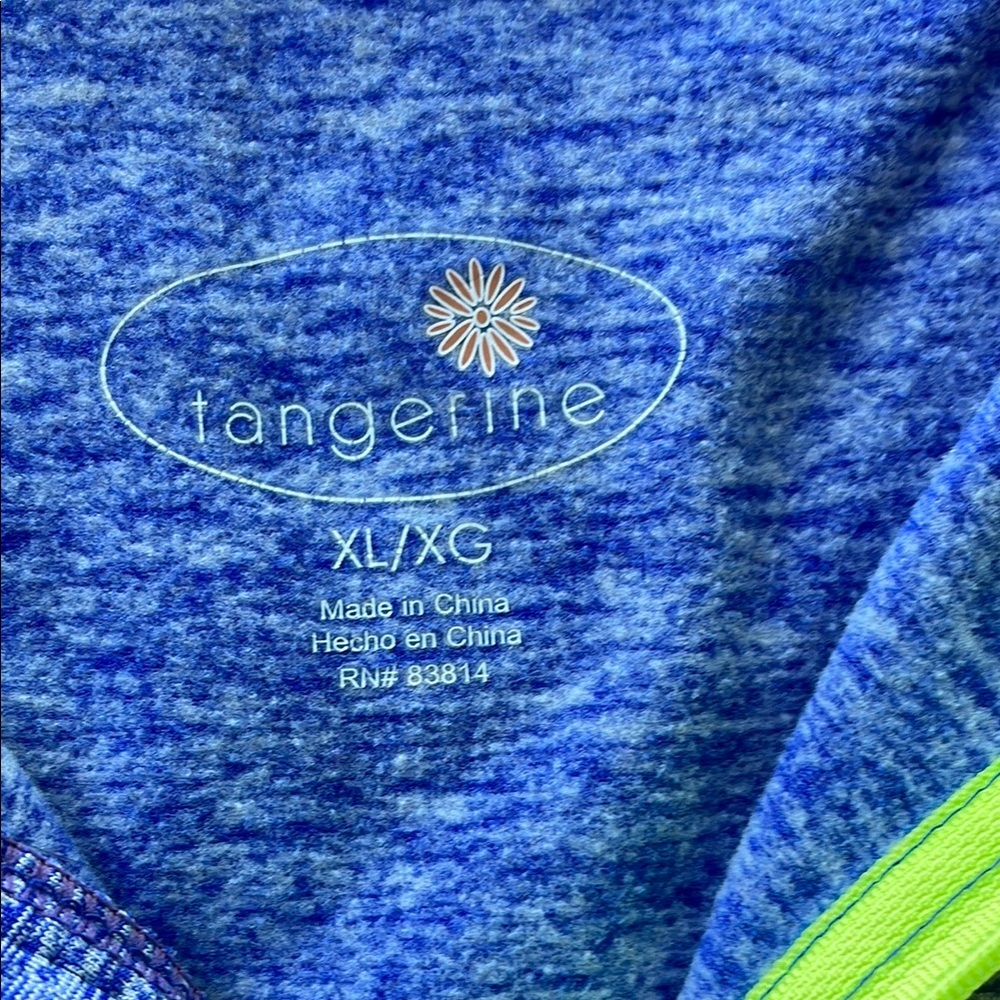 Tangerine Blue Pullover with Yellow Accent - Picture 2 of 10